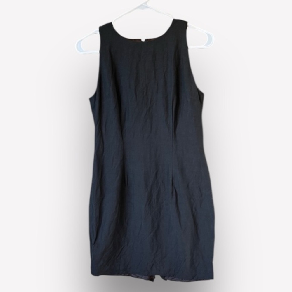 🥑Ann Taylor Linen Little Black Dress 6P | Classic LBD Minimalist Preppy